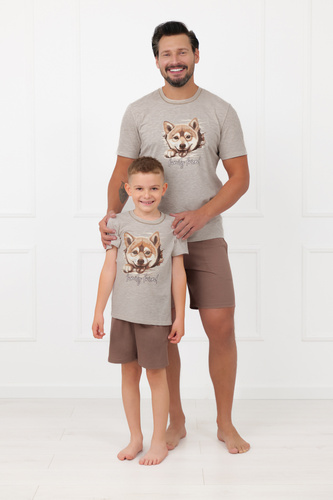 Fiú pizsama Shiba Italian Fashion 100% pamut rövidnadrág