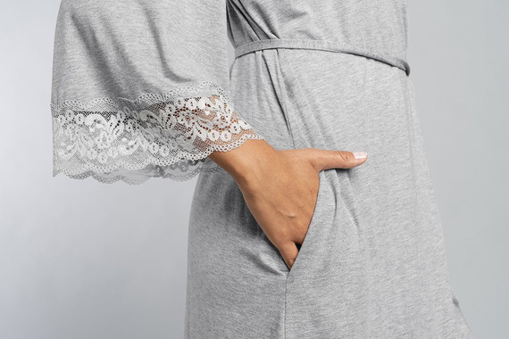 Samaria köntös olasz divat 3/4 ujjú - szürke