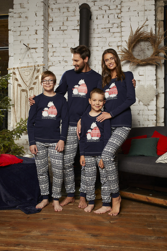 Arktyka Férfi pizsama Olasz divat - tengerészkék