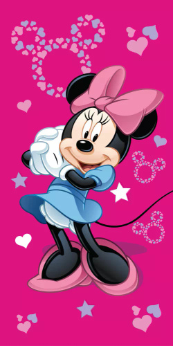 Minnie Mouse strandtörölköző rózsaszín pamut Kids25 | Disney | Lányoknak | Strandra és medencébe Jerry Fabrics