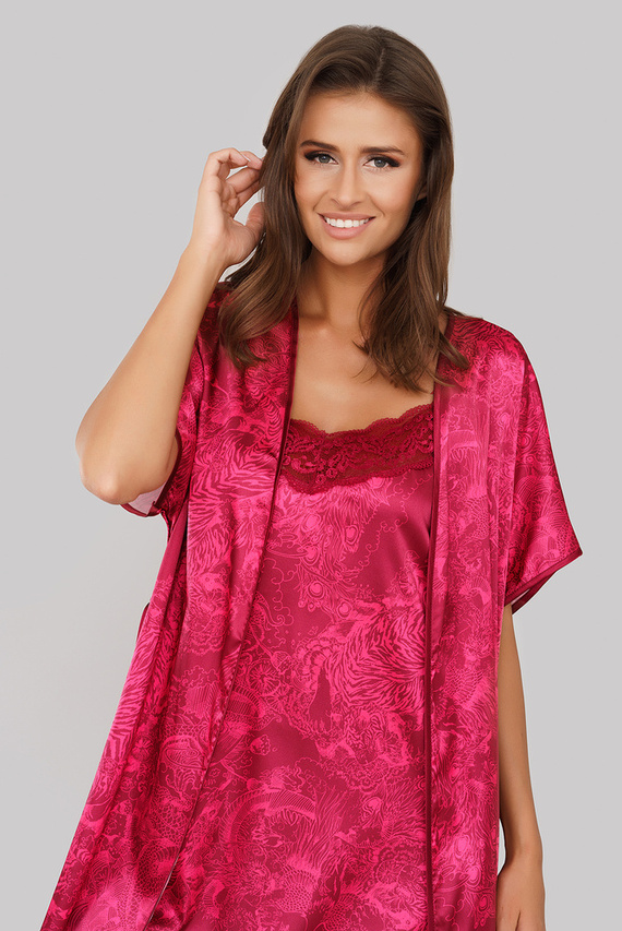 Impresja Női fürdőköpeny Olasz divat bordó