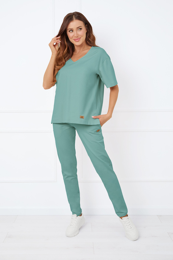 Caro Rövidujjú blúz Olasz divat - zsálya