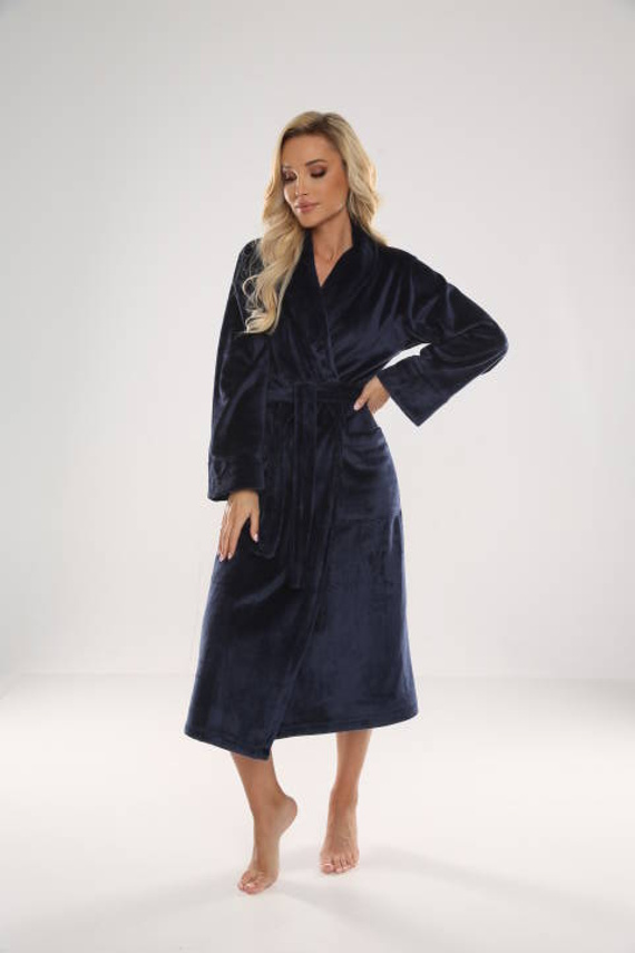 628 Abigail Long Forex női fürdőköpeny - tengerészkék