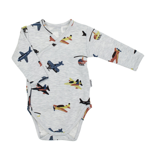 219094 Willy Nicol baba bodysuit pamut hosszú ujjú - kényelmes bodysuit repülőgépekből