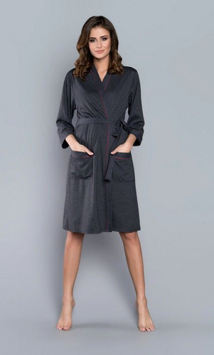 Megan Női köntös Olasz divat 3/4 ujjú - világos melange