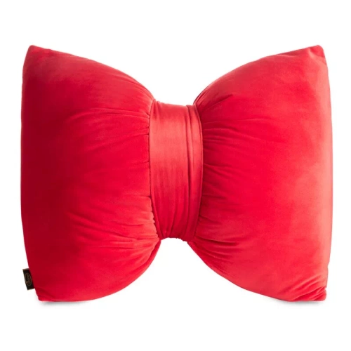 Eurofirany karácsonyi párna piros 45x55 - bársony masni