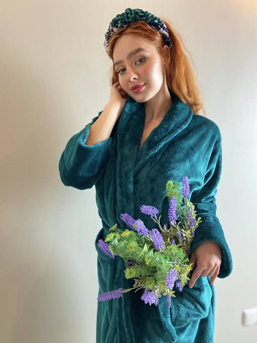 628 Abigail Long Forex női fürdőköpeny - zöld