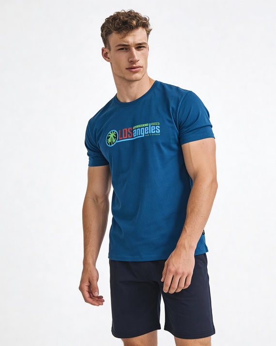 Cornette F&Y 500/54 Los Angeles– fiú tinédzser pizsama 100% pamut rövid ujjú felsővel