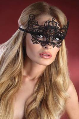 Maszk Fekete modell 7 LC 13007 LivCo Corsetti divat guipure maszk