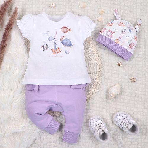 ABN-5483 Víz alatti világ baba póló Nine organikus pamut lányoknak