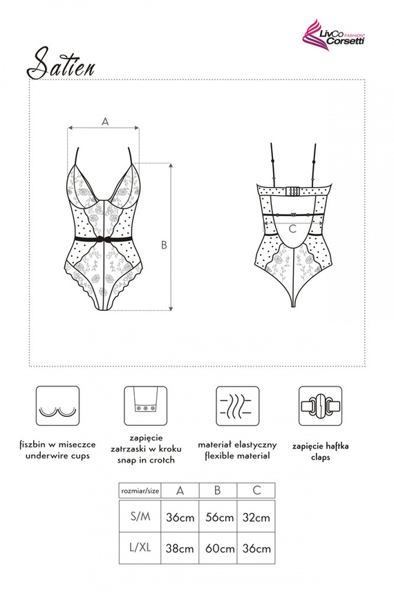 Satien LC 90553 Női test LivCo Corsetti Divat