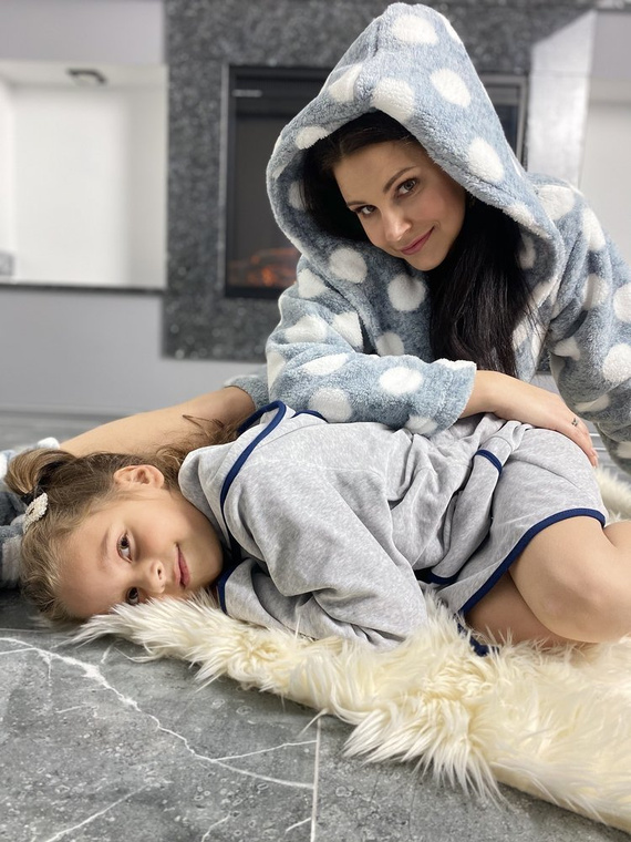 374 / 375 Desiree gyermek fürdőköpeny - szürke
