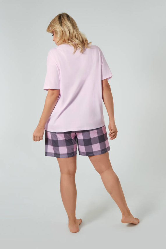 Kayo Női rövid ujjú pizsama, rövidnadrág Italian Fashion - rózsaszín/print