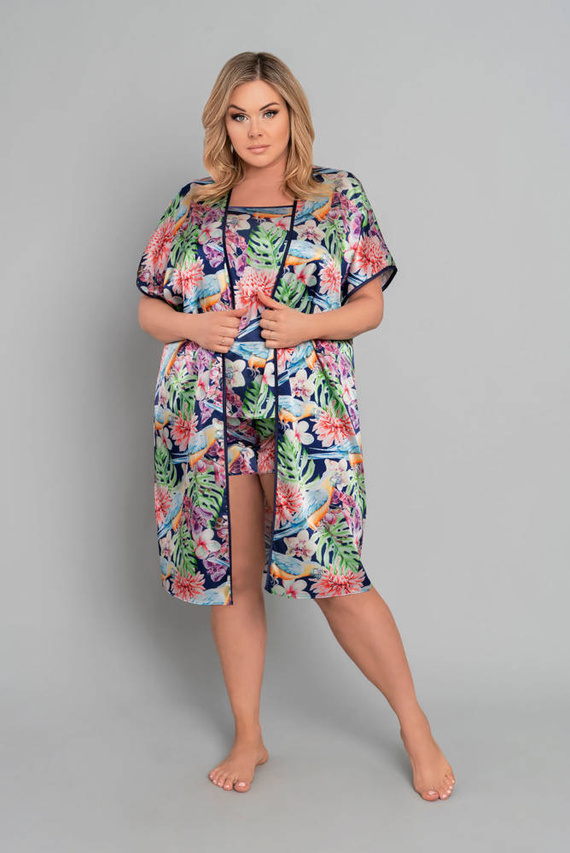 Polinézia Női fürdőköpeny Olasz divat - virágmintás