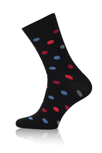 M21 Férfi hosszú zokni Italian Fashion - fekete/bordeaux/grafit