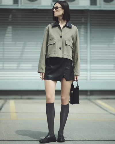 Térdzokni Gabriella Visa 608 - fekete, 40 den, nem nyomószegélyes szegéllyel