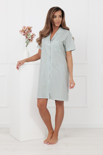 Ariela Italian Fashion kismama hálóing - rövid ujjú, pamut