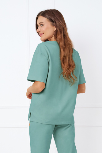 Caro Rövidujjú blúz Olasz divat - zsálya