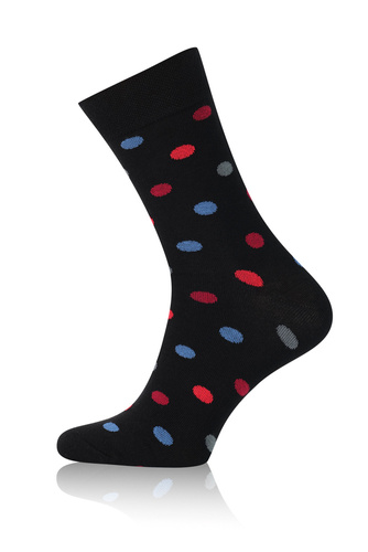 M21 Férfi hosszú zokni Italian Fashion - fekete/bordeaux/grafit