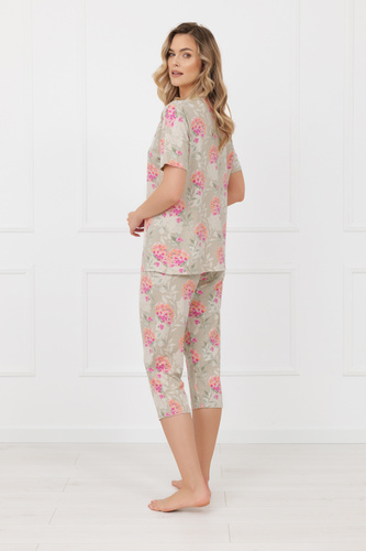 Női pizsama Harmonia Italian Fashion rövid ujjú nadrág 3/4 viszkózból