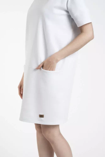 Karina Női rövid ujjú tunika Italian Fashion - fehér
