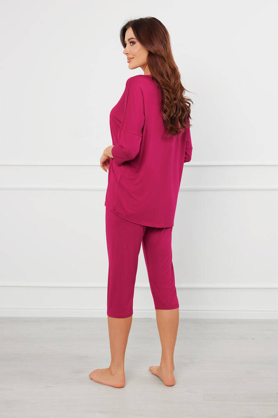 Natura Női 3/4-es pizsama Italian Fashion - bor