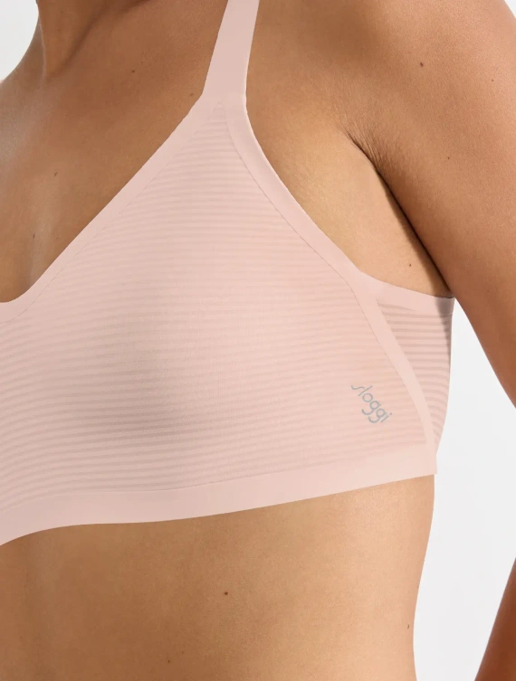 sloggi ZERO Feel Air varrásmentes bralette, könnyű és légáteresztő cherry pink