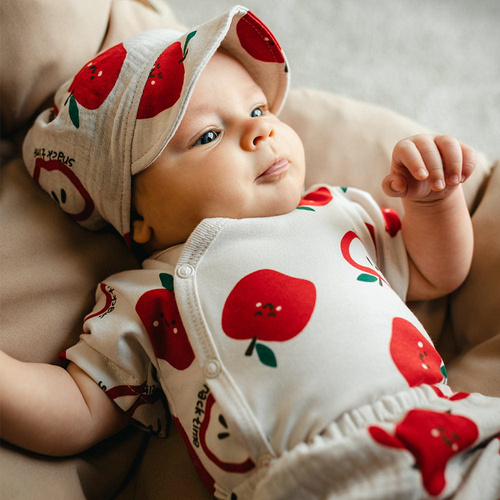 Baba body Eevi Snack Time rövid ujj pamut rugalmas kényelmes