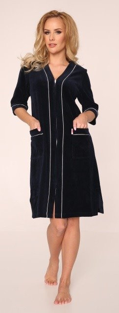 974 / 352 Velúr női köntös Forex - tengerészkék