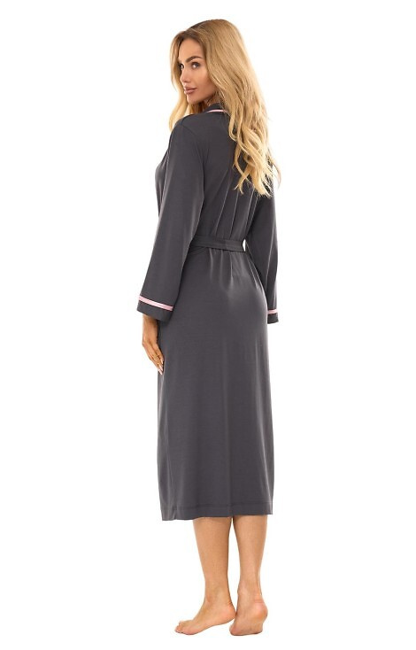 2506 Női hosszú viszkóz köpeny L&L grafit - könnyű, légáteresztő