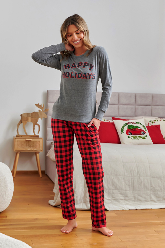 Női pizsama 7343 Sötétszürke Doctor Nap - 100% pamut