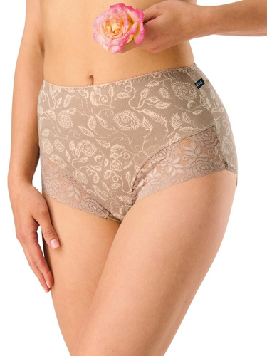 LPF 599 Key női alsó bézs-mokka maxi bikini – Kiváló minőségű pamut, elegáns csipke