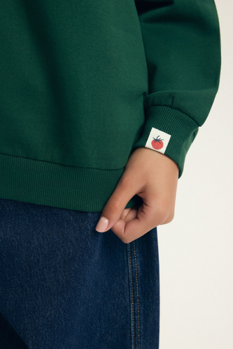 Dessie Henderson női pamut pulóver, enyhén bélelt, mintás