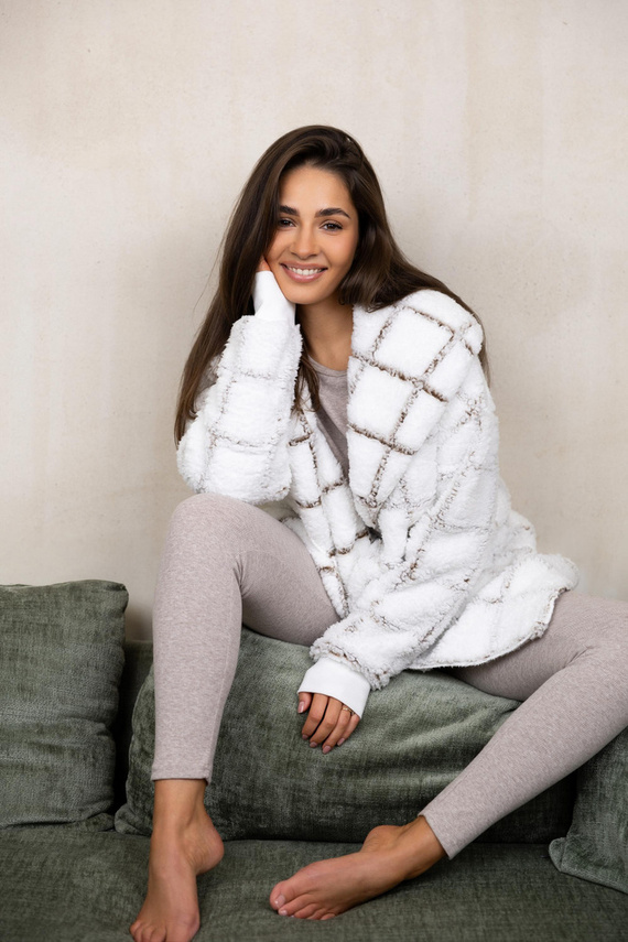 Sensis Delphine kardigán - fehér-csíkos