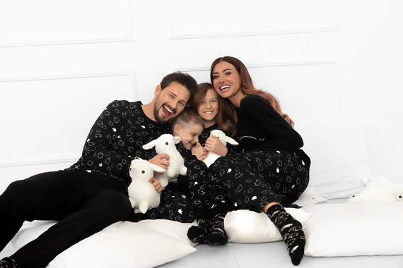 Női pizsama Bonnie - pamut, hosszú ujjú, hosszú nadrág, juh olasz divat