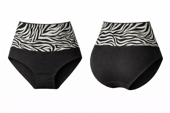 Mitex IGA WILD alakformáló női bugyi magas derékkal, hasformáló wild black 