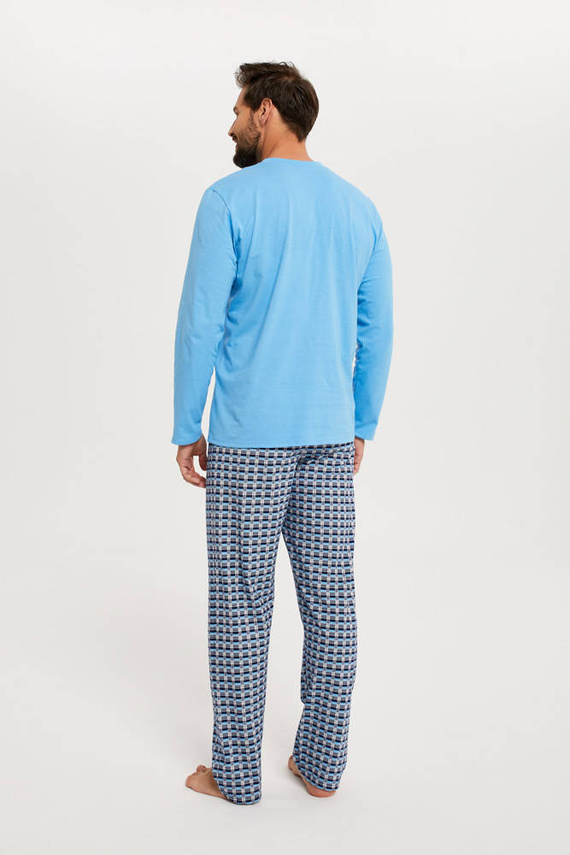 Jaromir Férfi hosszú ujjú, hosszú nadrág olasz divat - kék/print
