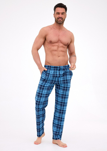 691/62 Cornette férfi pizsamanadrág - hosszú, kockás, pamut, pamut