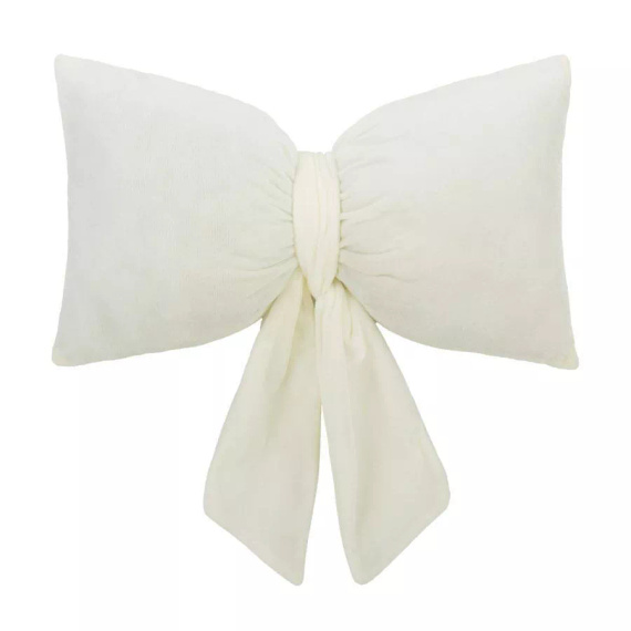 Karácsonyi Cocard párna 40x23 Spod Igły i Nitki - krémszínű bársony párna, Öko-Tex tanúsítvánnyal