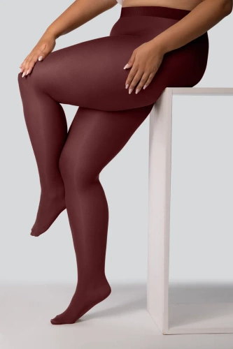 Elizabeth harisnyanadrág Queen Size 70 den vörösbor - sima, matt, színes, kényelmes