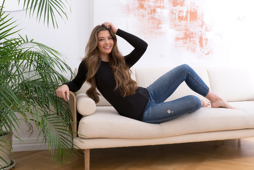 Ibiza blúz női hosszú ujjú olasz divat - fekete