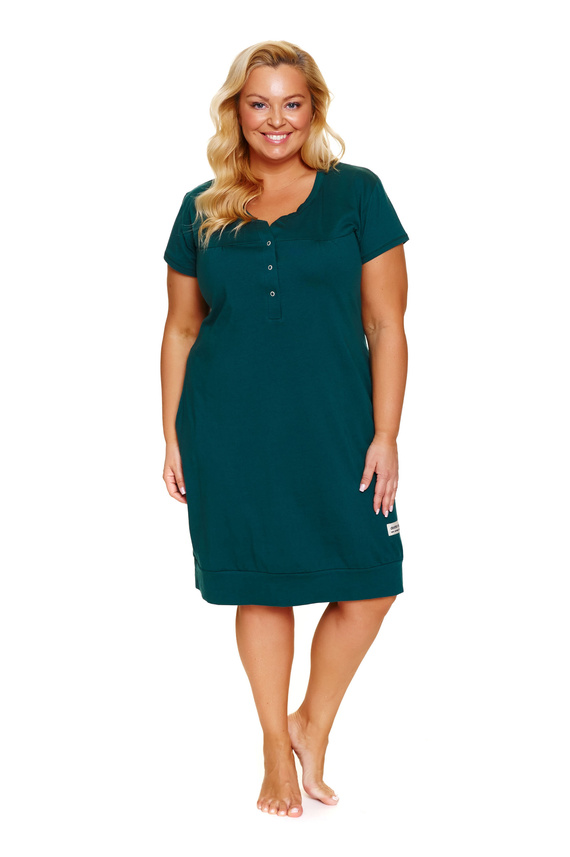 4348 Doctor Nap - Terhességi és szoptatós hálóing | 100% pamut, lengyel gyártmány - smaragdzöld