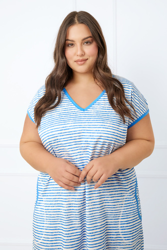 Flota női rövid ujjú ing Italian Fashion - kék mintás - kék mintás