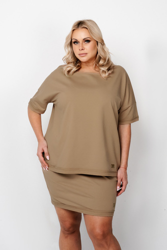 Karina női miniszoknya Olasz divat - camel