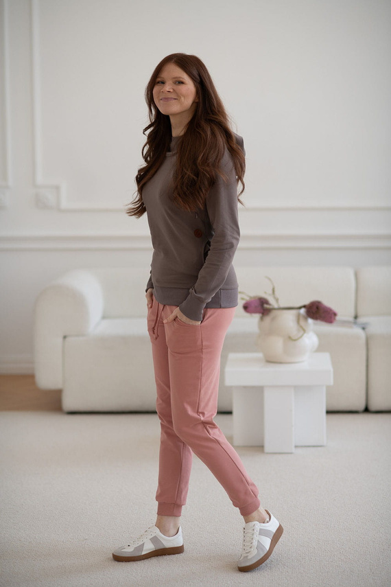 Spodnie dresowe ciążowe Milk&Love herbal rose