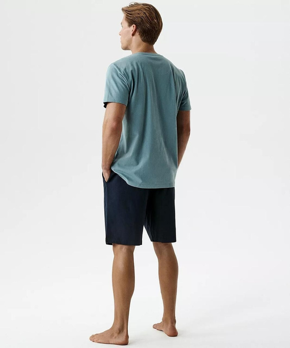 NMP-398 Férfi Nyári Pizsama 100% Pamut Peach