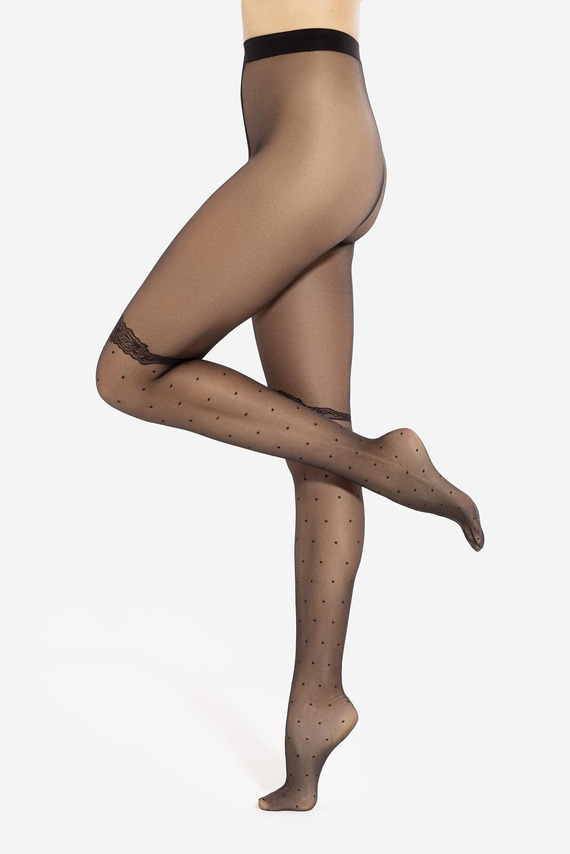 Fancy harisnyanadrág.01 20 den Gatta - fekete, matt, bugyi nélkül