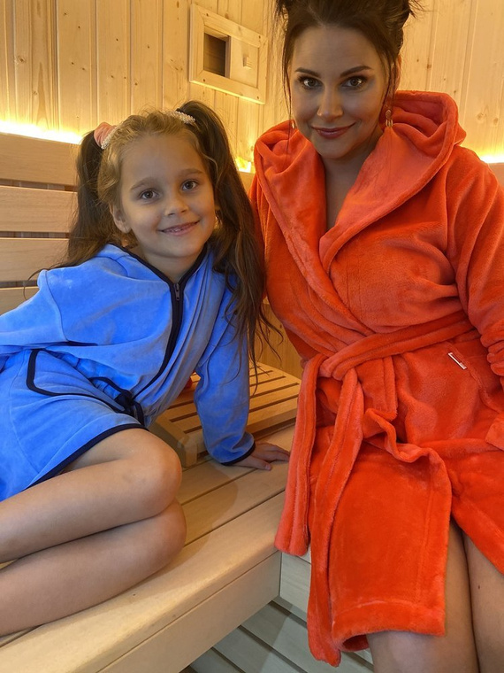 374 / 375 Desiree gyermek fürdőköpeny - kék