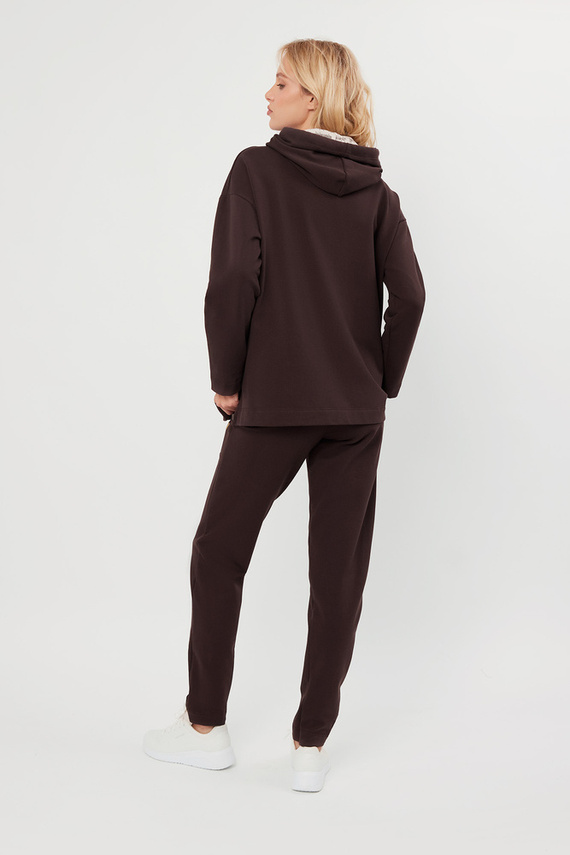 Lagos Női kapucnis pulóver Italian Fashion - barna