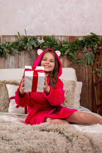 730 Serena Forex gyermek fürdőköpeny - málna